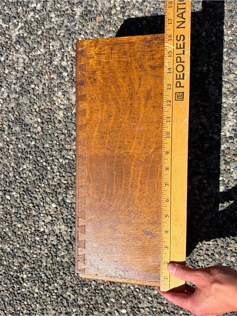 Antique Wooden Single Drawer Index Catalog Card File - Recipe Library Globe